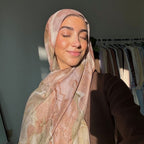 Watercolour Floral Hijab - Soft Chiffon Blend